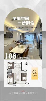@所有人  #太行明珠爆款戶型 🔥約108m2三室兩廳兩衛(wèi) 🔥約5.3米貫通式大陽臺 全能空間
